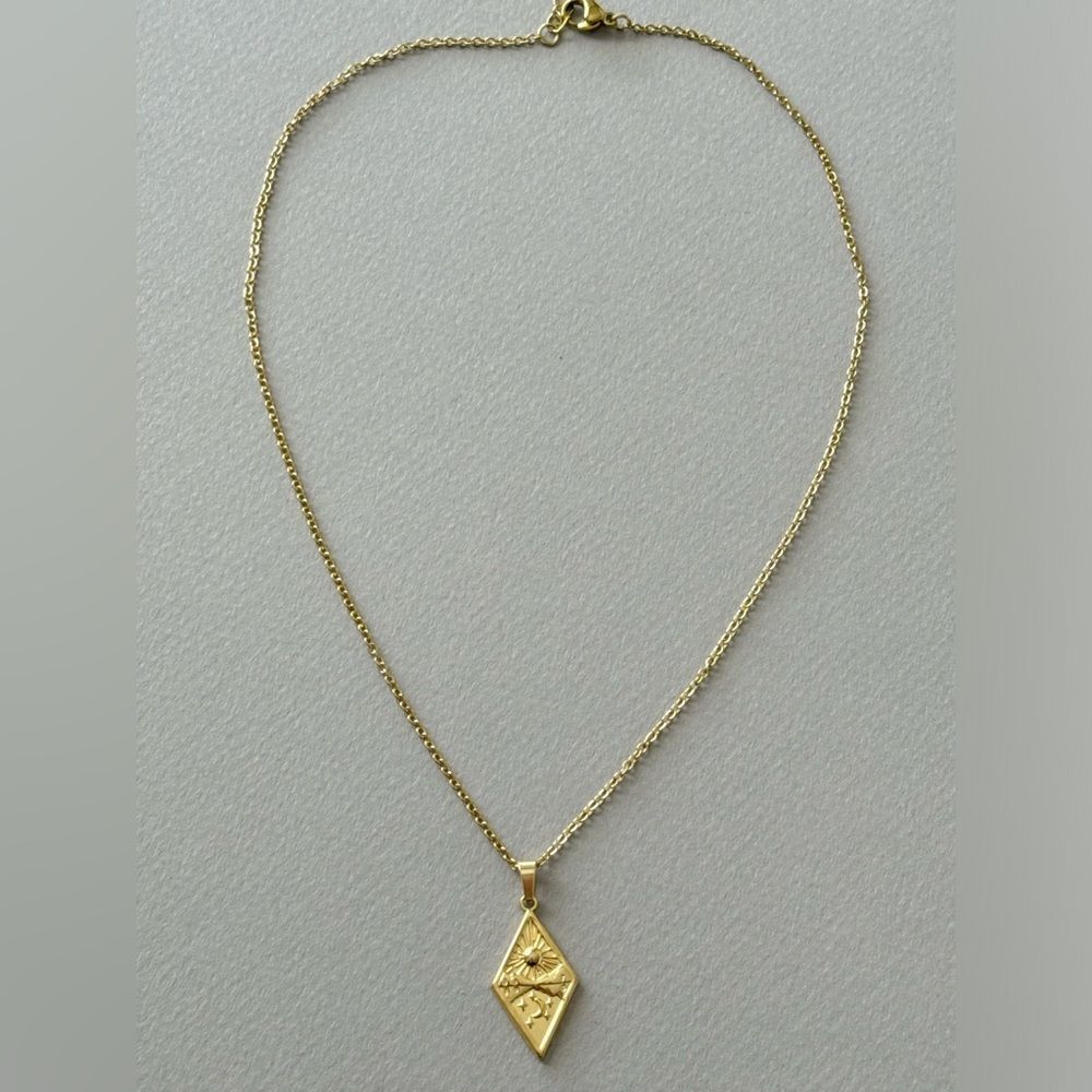 boho sun necklace A732 - Picture 4 of 7